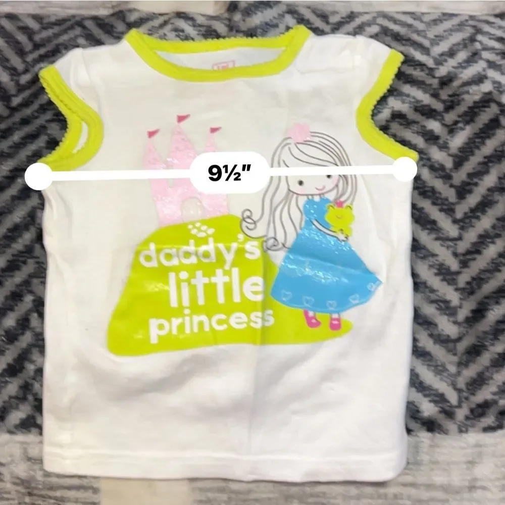 Just One You by Carter's 12M Daddy's Little Princess 2 Piece Set Shirt & Shorts